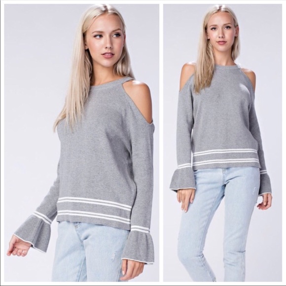 Kalli Collection Sweaters - 💕Cold Shoulder Sweater💕